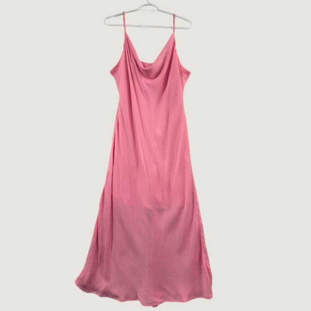 Altar'd State Maxi Dress Women's XXL Pink Cowl Neck Flowy Wedding Guest Prom